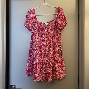 Speechless Red Floral Mini Dress